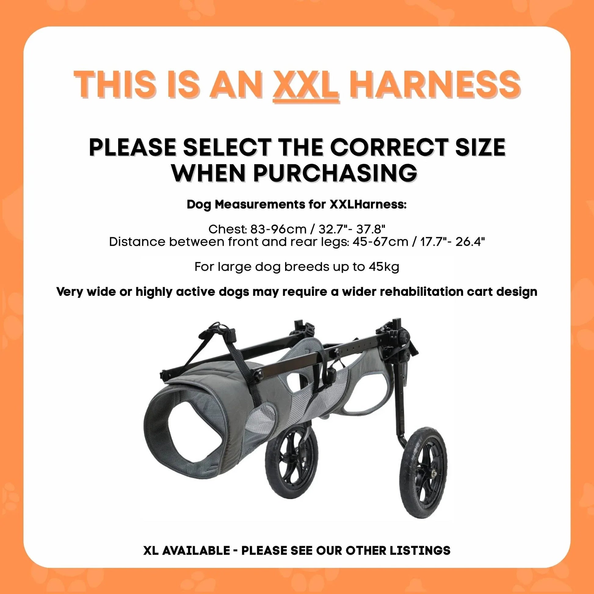 Rooster Farms Large Dog Wheelchair XXL Harness - Adjustable Back Leg Aid - view 3