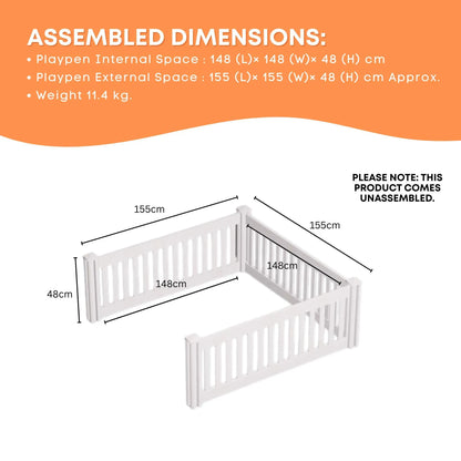 Rooster Farms 1.48m PVC Dog Play Pen Extension for Whelping Box 3 Side Enclosure - view 5