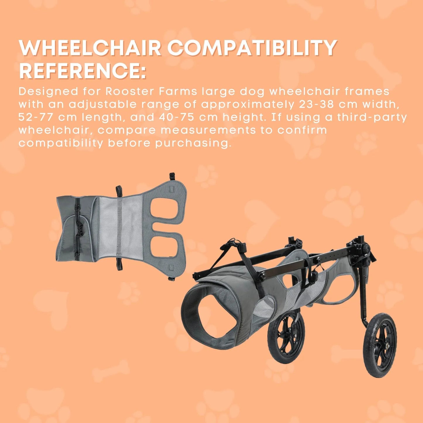 Rooster Farms Replacement Harness for Dog Wheelchair XXL - Large Dogs Up to 45Kg - view 6