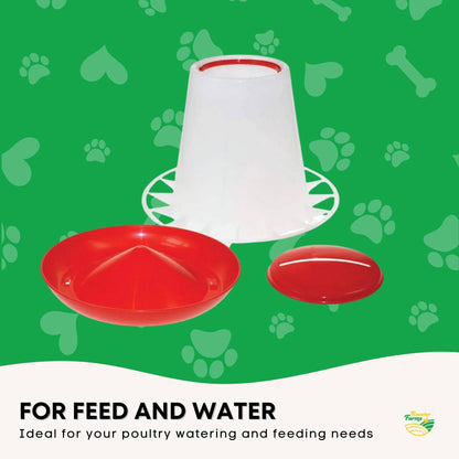 Rooster Farms 1.5Kg Automatic Chicken Feeder - Poultry Hen Feeding Seed Bucket - view 4