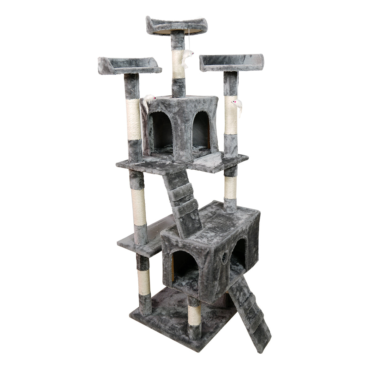 Furtastic 170cm Cat Tree Scratching Post - Silver Grey - view 2