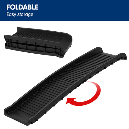 Furtastic Foldable Car Dog Ramp Vehicle Ladder Step Stairs - Black - view 8