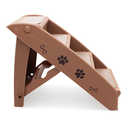Furtastic 50cm Foldable Step Ladder Stairs - Brown - view 2
