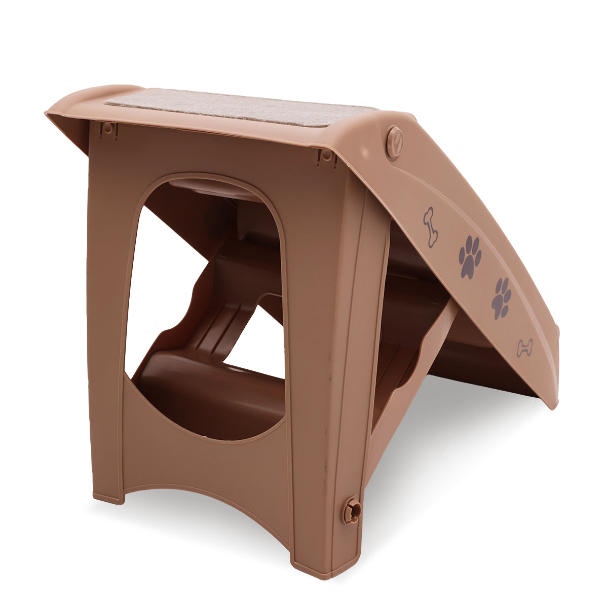 Furtastic 50cm Foldable Step Ladder Stairs - Brown - view 3