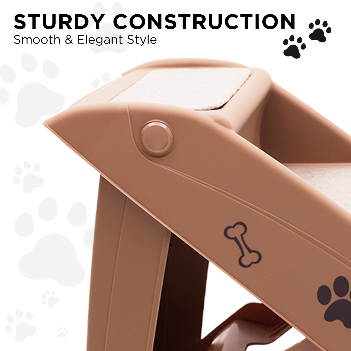 Furtastic 50cm Foldable Step Ladder Stairs - Brown - view 8