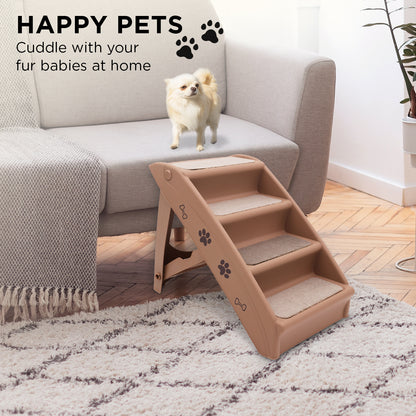 Furtastic 50cm Foldable Step Ladder Stairs - Brown - view 9