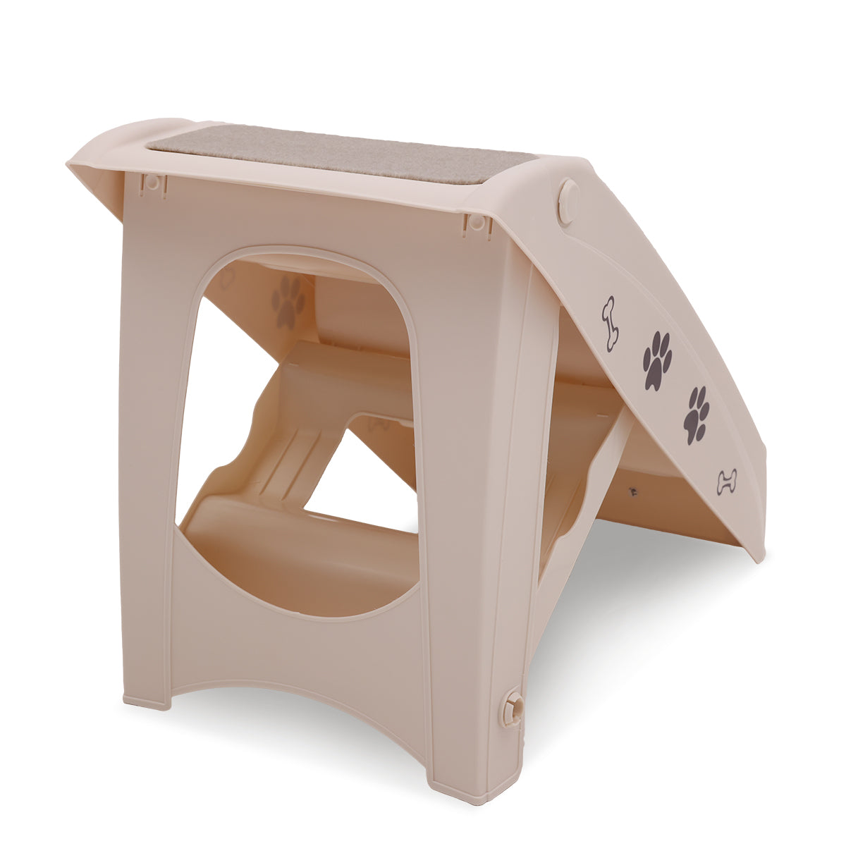 Furtastic Foldable Pet Stairs In White - 50cm Dog Ladder Cat Ramp - view 3