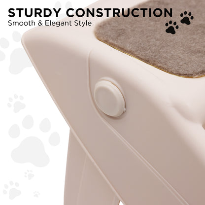 Furtastic Foldable Pet Stairs In White - 50cm Dog Ladder Cat Ramp - view 8