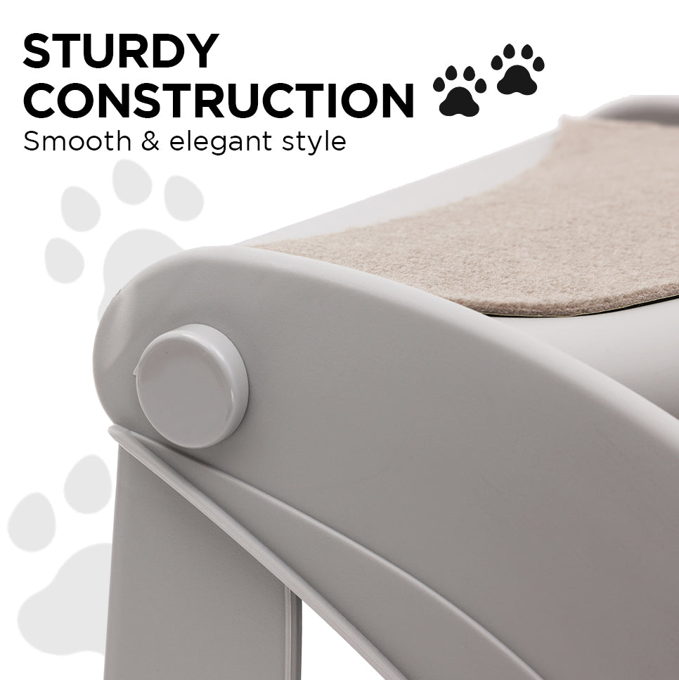 Furtastic Foldable Pet Stairs In Grey - 38cm Dog Ladder Cat Ramp - view 5