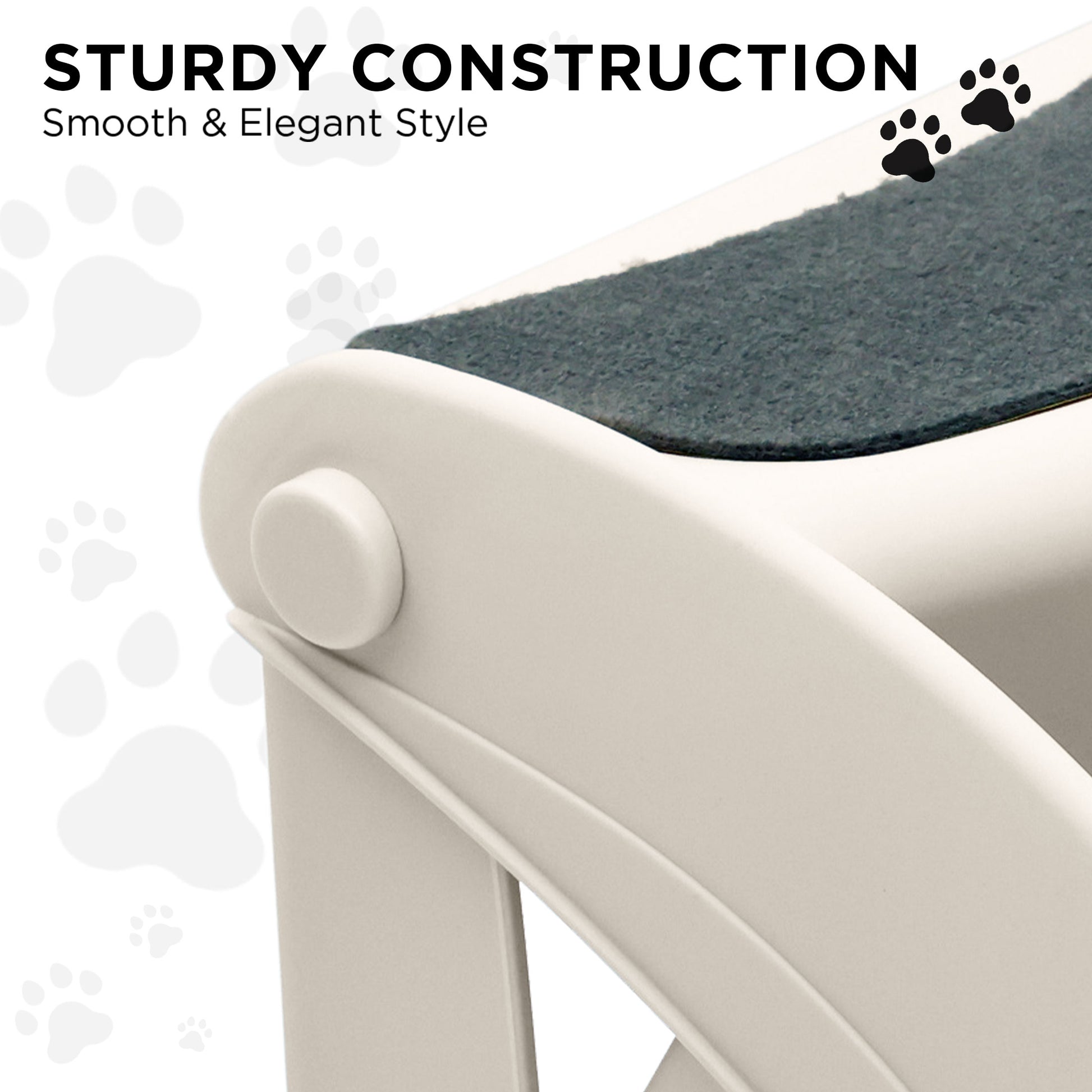 Furtastic 38cm Foldable Pet Stairs Ramp - White - view 10