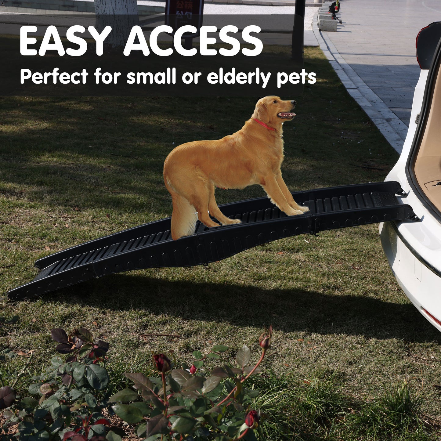 Furtastic 152cm Portable Dog Pet Ramp - Black - view 4