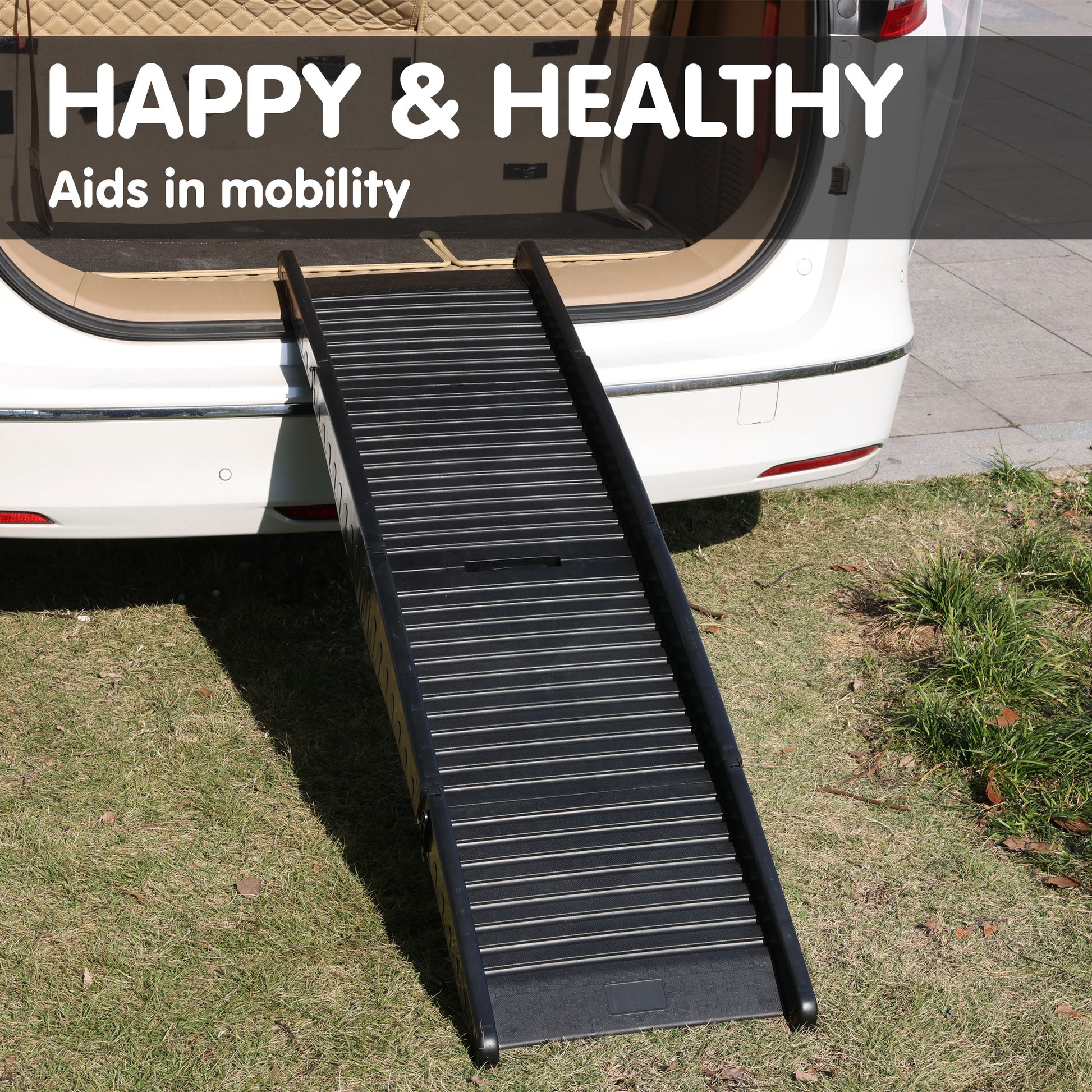 Furtastic 152cm Portable Dog Pet Ramp - Black - view 6
