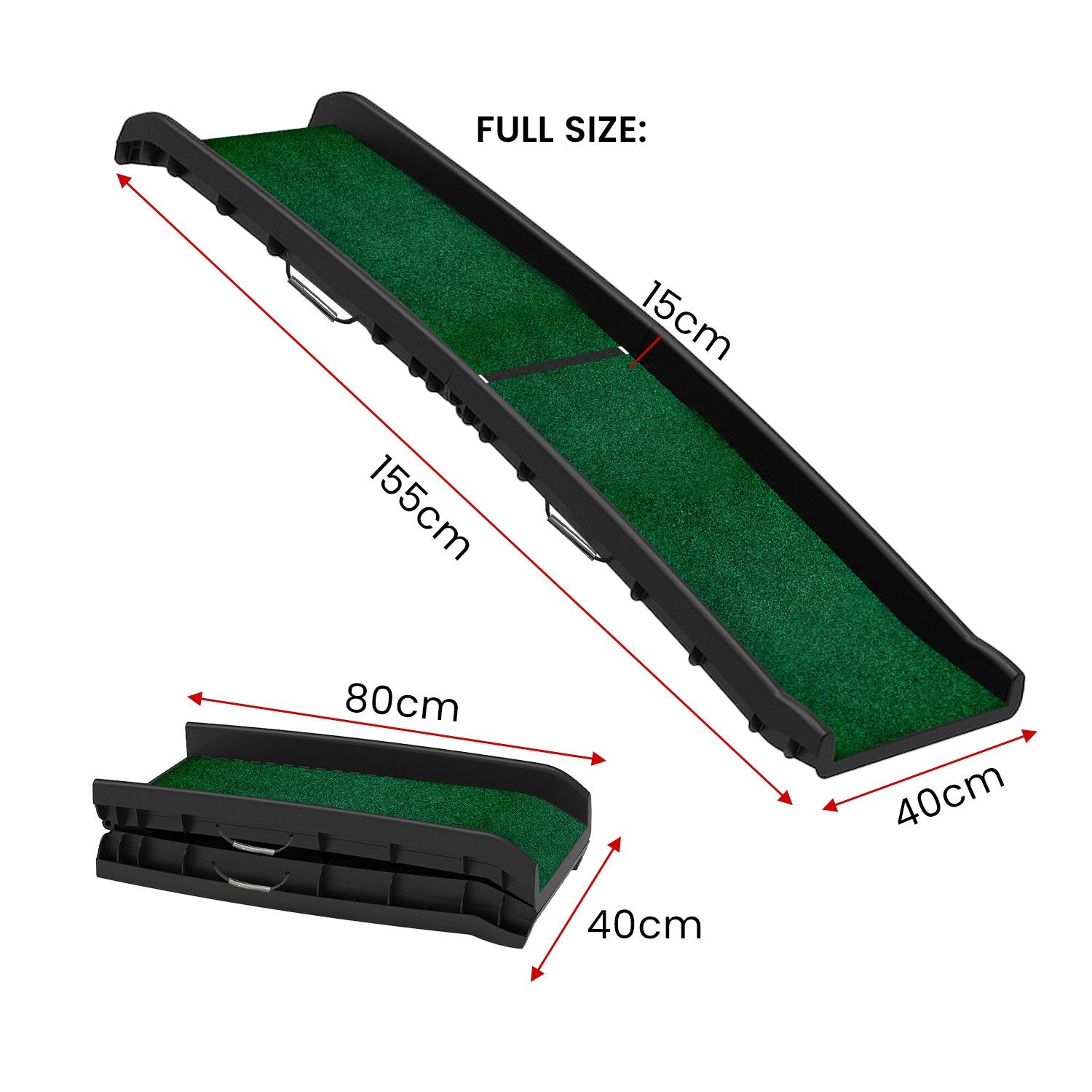 Furtastic Foldable Dog Ramp with Poly-Grass Grip Surface Non-Slip UV Protection - view 2