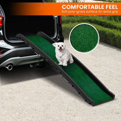 Furtastic Foldable Dog Ramp with Poly-Grass Grip Surface Non-Slip UV Protection - view 5