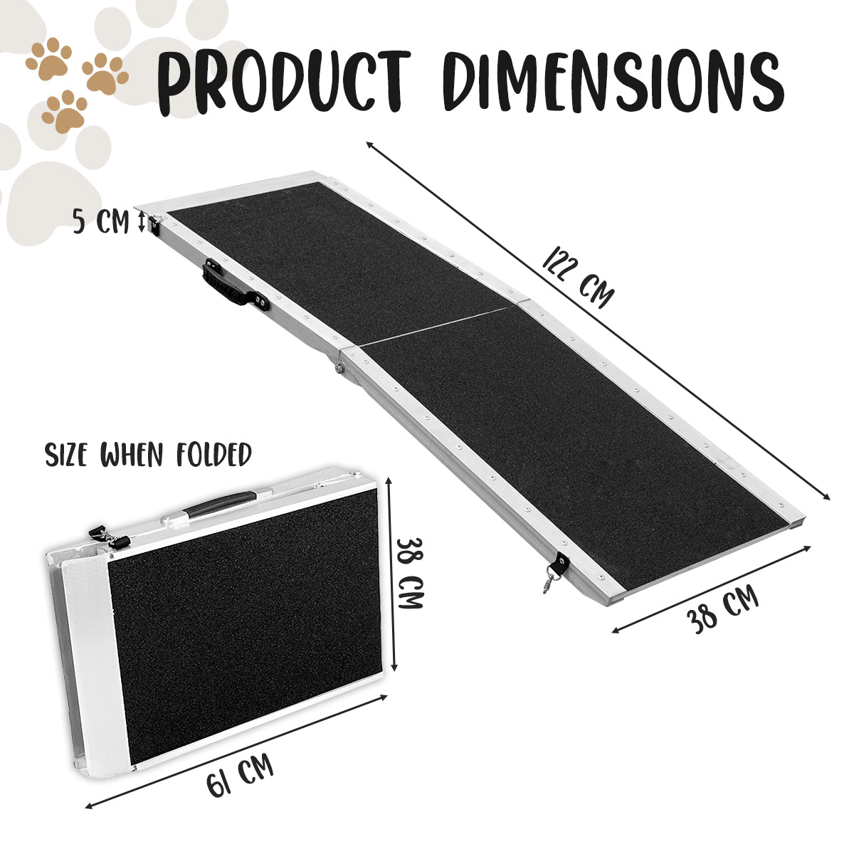 Furtastic Foldable Aluminium Dog Ramp - 122 x 38 cm - view 6