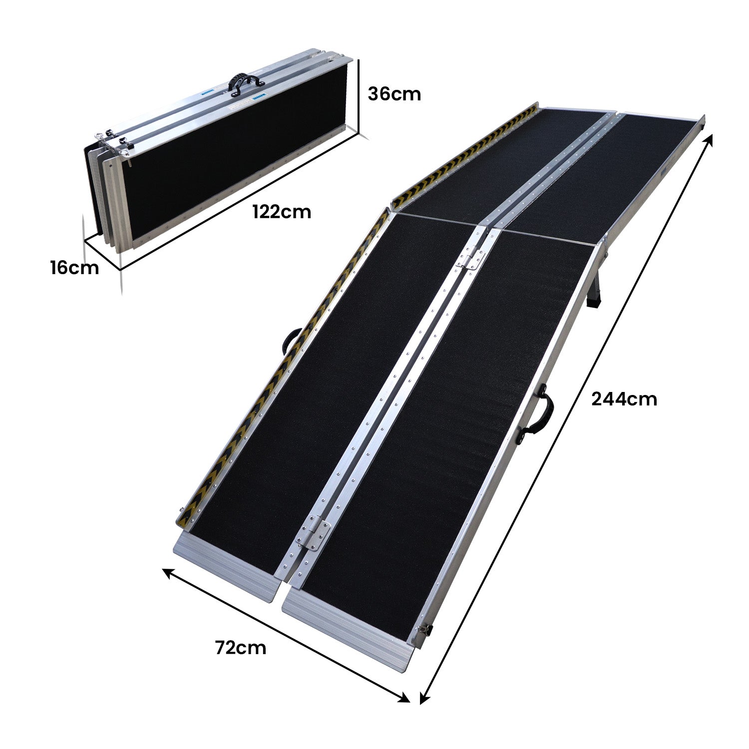 Kartrite Folding Aluminium Wheelchair Ramp 8FT Portable Mobility Access Ramp - view 3