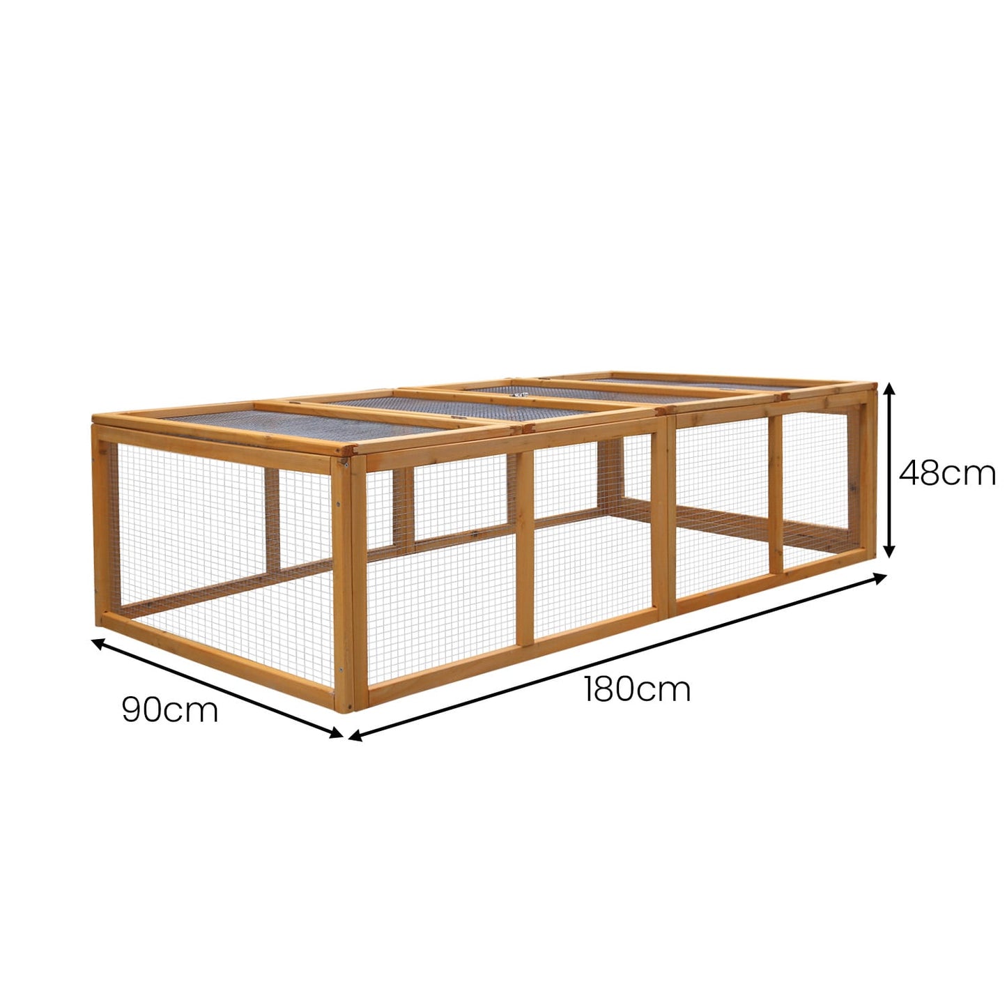 Furtastic Rectangular Wooden Chicken Coop & Rabbit Hutch - view 2
