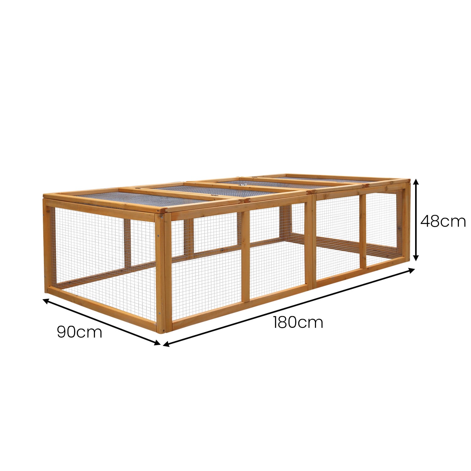 Furtastic Rectangular Wooden Chicken Coop & Rabbit Hutch - view 2