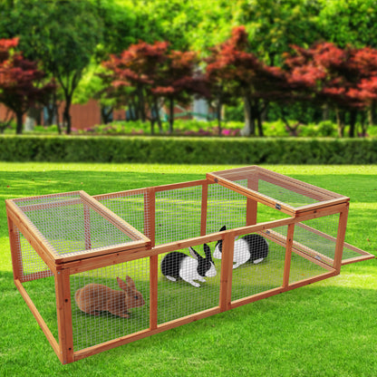 Furtastic Rectangular Wooden Chicken Coop & Rabbit Hutch - view 5