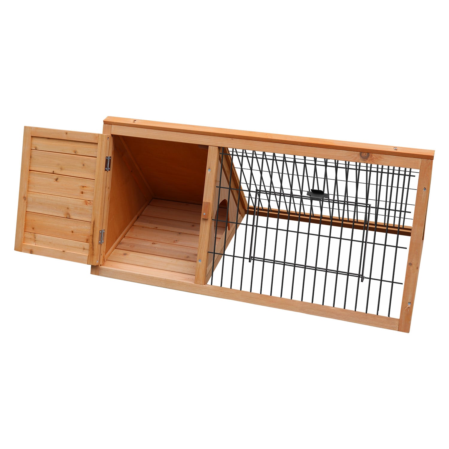 Furtastic Triangle Wooden Rabbit Hutch - view 3