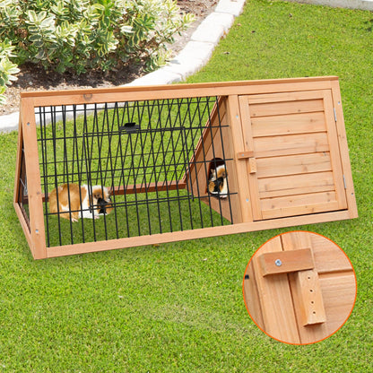 Furtastic Triangle Wooden Rabbit Hutch - view 7