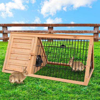 Furtastic Triangle Wooden Rabbit Hutch - view 8