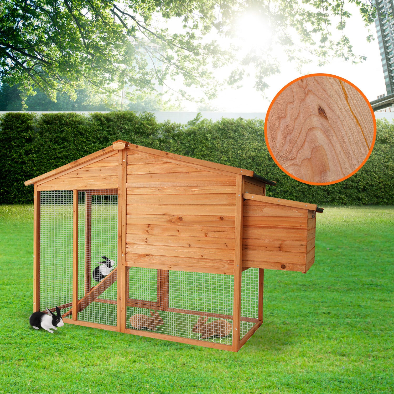 Furtastic Large Chicken Coop & Rabbit Hutch With Ramp - view 5