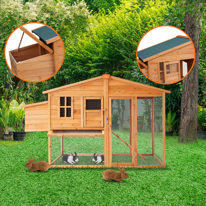 Furtastic Large Chicken Coop & Rabbit Hutch With Ramp - view 7