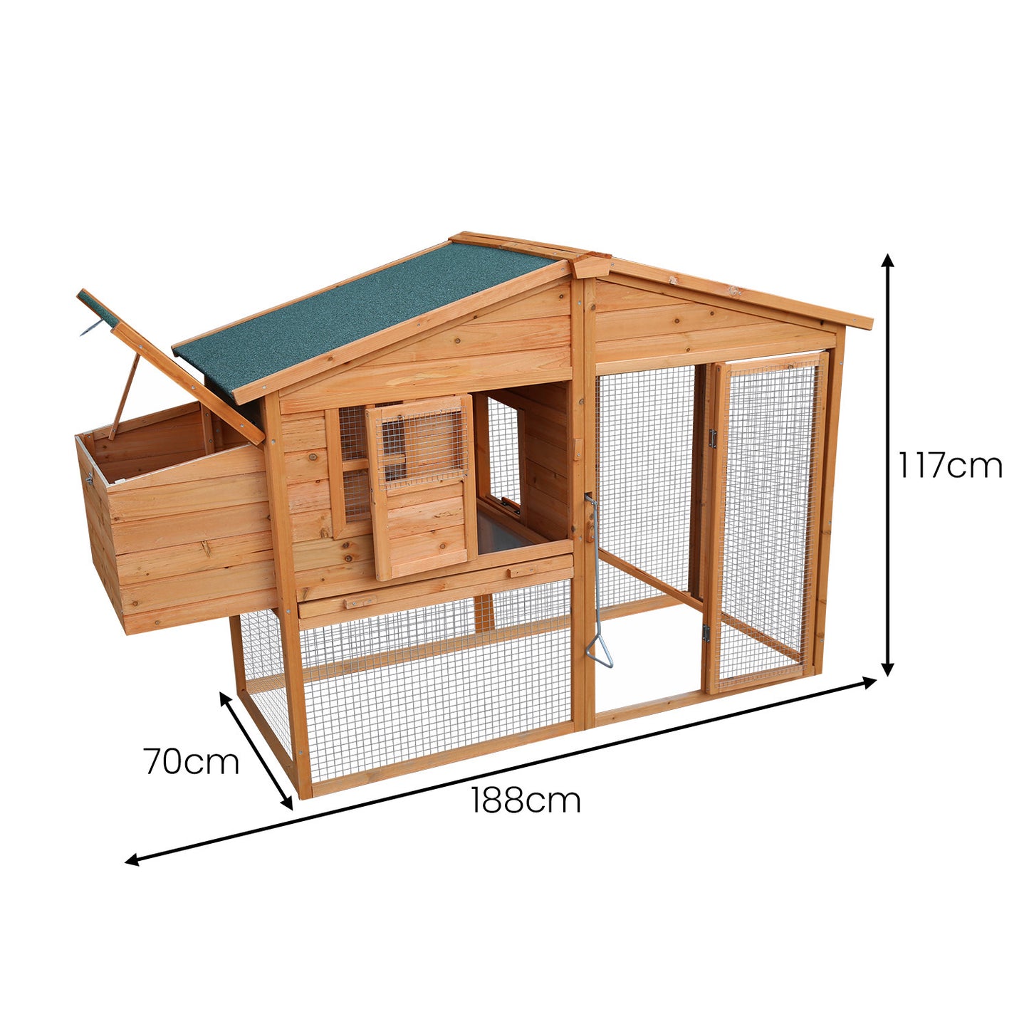 Furtastic Large Chicken Coop & Rabbit Hutch With Ramp - view 8
