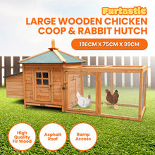Furtastic Large Wooden Chicken Coop Rabbit Hutch Nesting Box Fir Wood - view 2