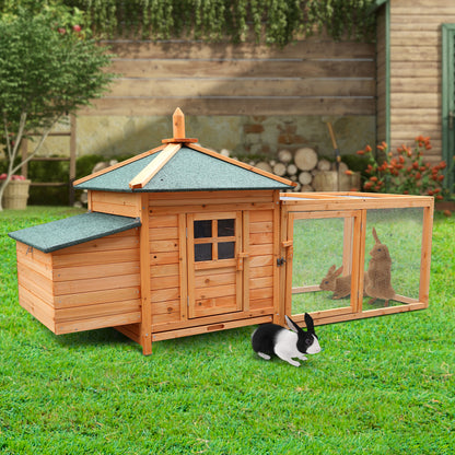 Furtastic Large Wooden Chicken Coop Rabbit Hutch Nesting Box Fir Wood - view 6