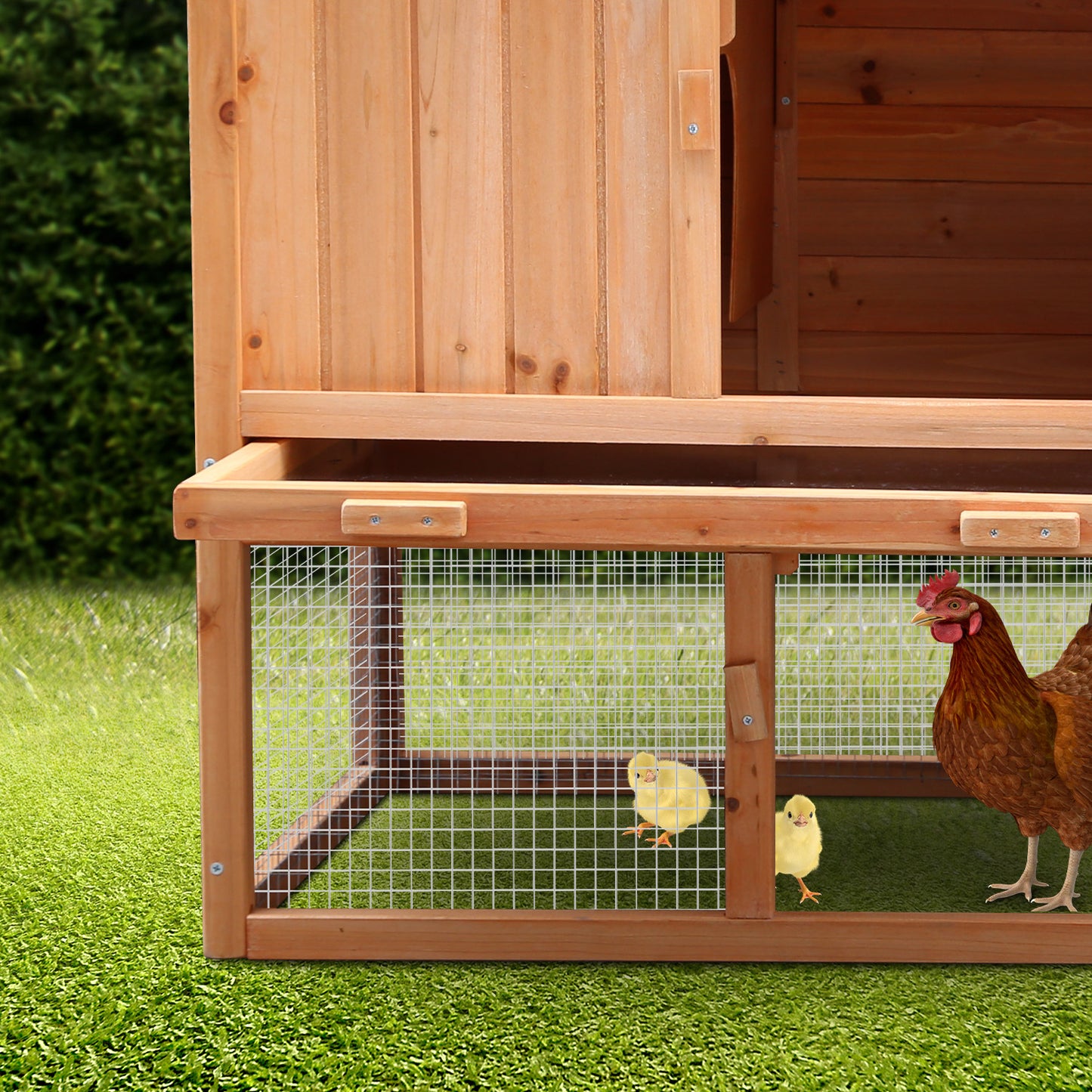 Furtastic Large Wooden Chicken Coop & Rabbit Hutch With Ramp - view 7