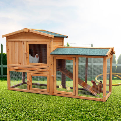 Furtastic Large Wooden Chicken Coop & Rabbit Hutch With Ramp - view 10