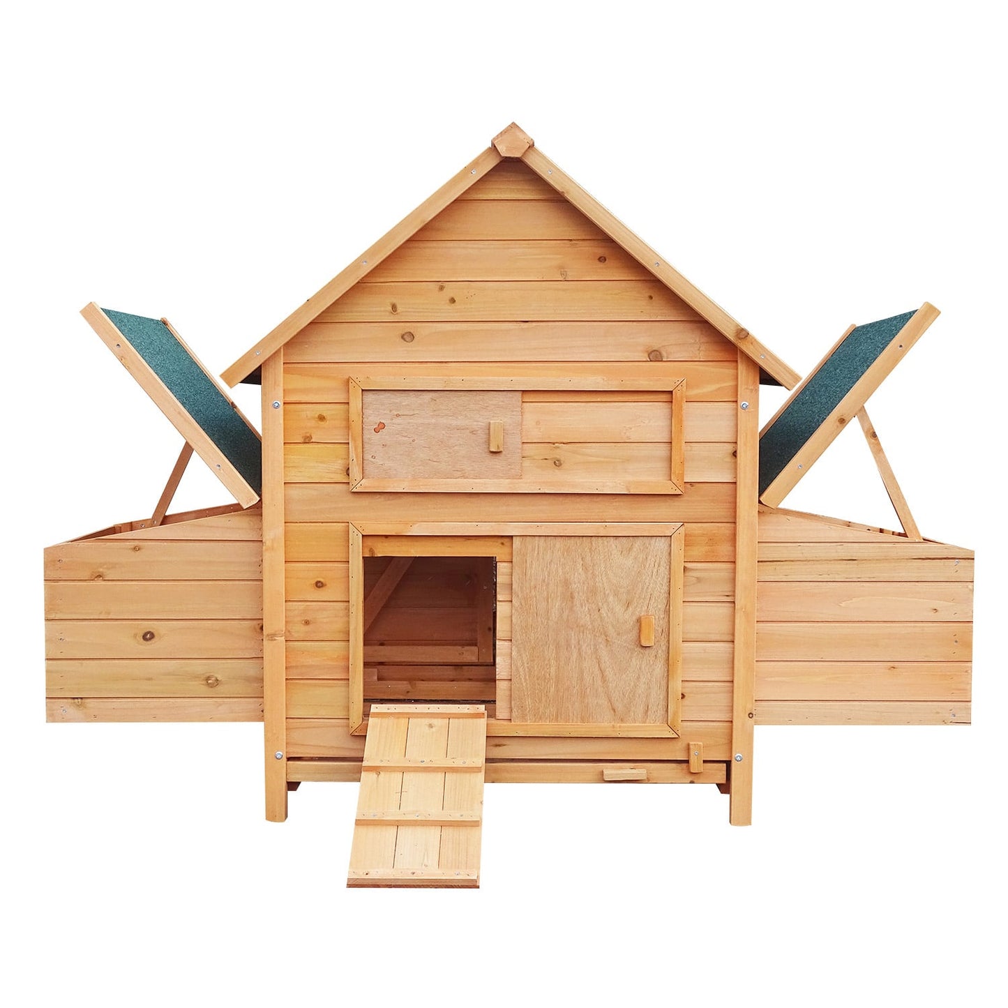 Furtastic Wooden Chicken Coop & Rabbit Hutch With Ramp Nesting Boxes - view 3