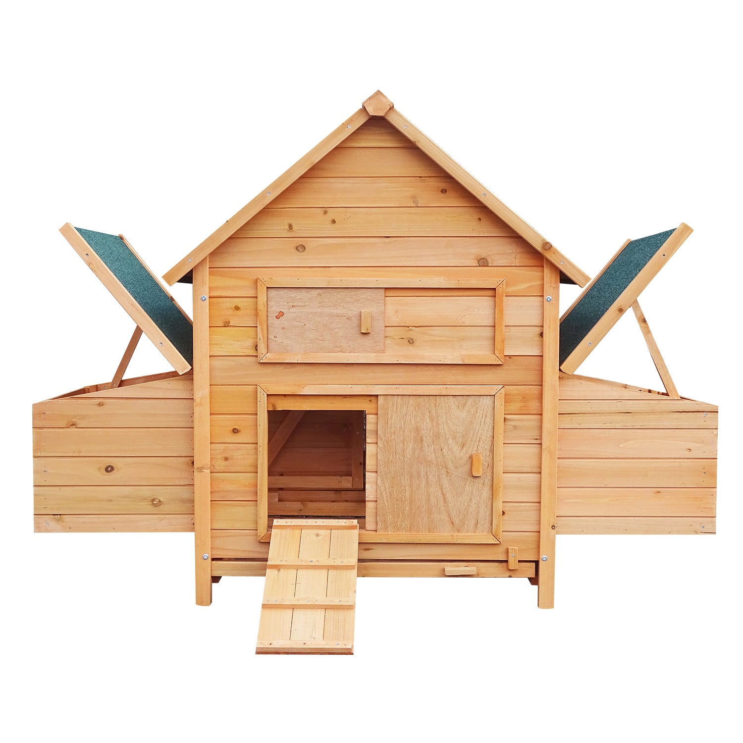 Furtastic Wooden Chicken Coop & Rabbit Hutch With Ramp Nesting Boxes - view 3