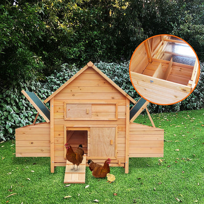 Furtastic Wooden Chicken Coop & Rabbit Hutch With Ramp Nesting Boxes - view 7