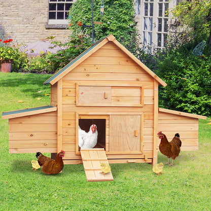 Furtastic Wooden Chicken Coop & Rabbit Hutch With Ramp Nesting Boxes - view 9