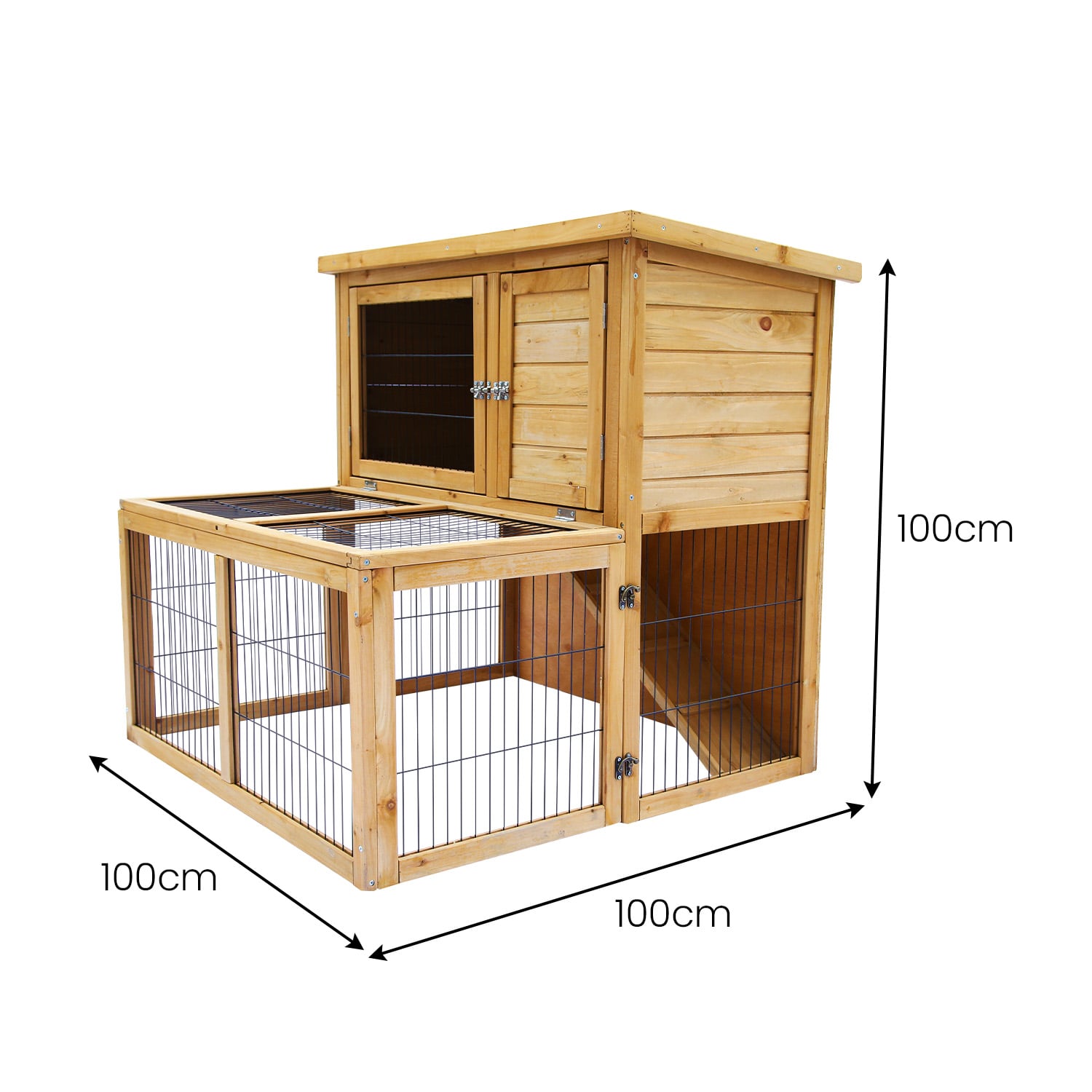 Furtastic 2-Storey Chicken Coop & Rabbit Hutch With Large Run - view 2