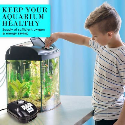 Aquarium Air Pump Oxygen Hydroponic 4 Outlet 360L/H 13W - view 3