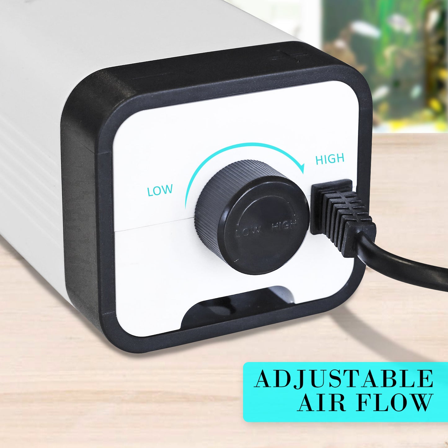 Aquarium Air Pump Oxygen Hydroponic 2 Outlet 180L/H 4W - view 5