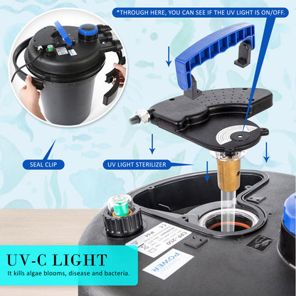 Combo Aquarium Garden Filter 10000L/H + Submersible Water Pump 10000L/H - view 9