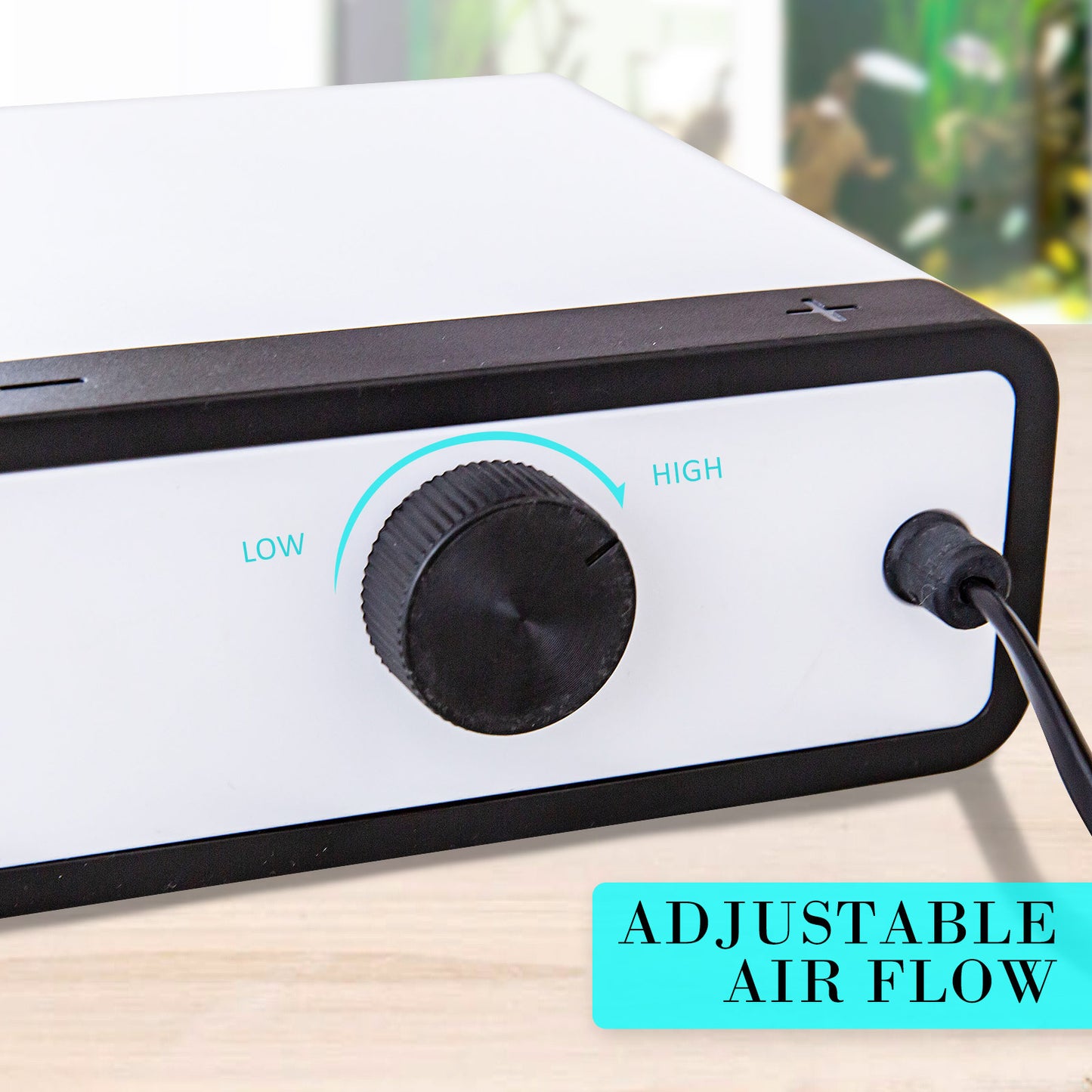 Aquarium Air Pump Oxygen Hydroponic 4 Outlet 670L/H 8W WHITE - view 5