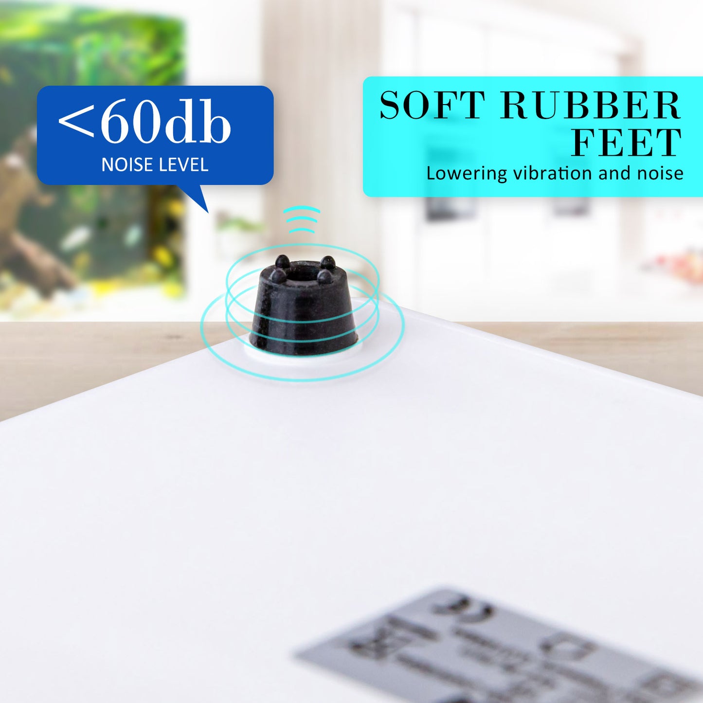 Aquarium Air Pump Oxygen Hydroponic 4 Outlet 670L/H 8W WHITE - view 6