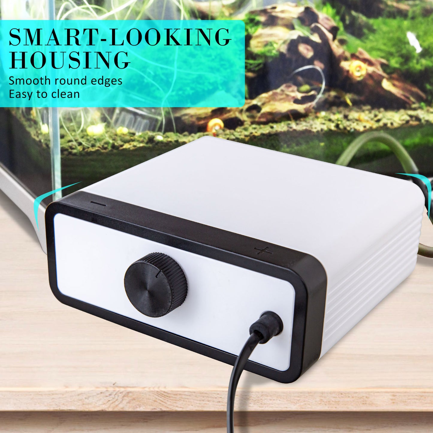 Aquarium Air Pump Oxygen Hydroponic 4 Outlet 670L/H 8W WHITE - view 9