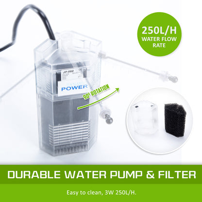 Aquarium Starfire Glass Fish Tank Set Filter Pump 16L - view 8
