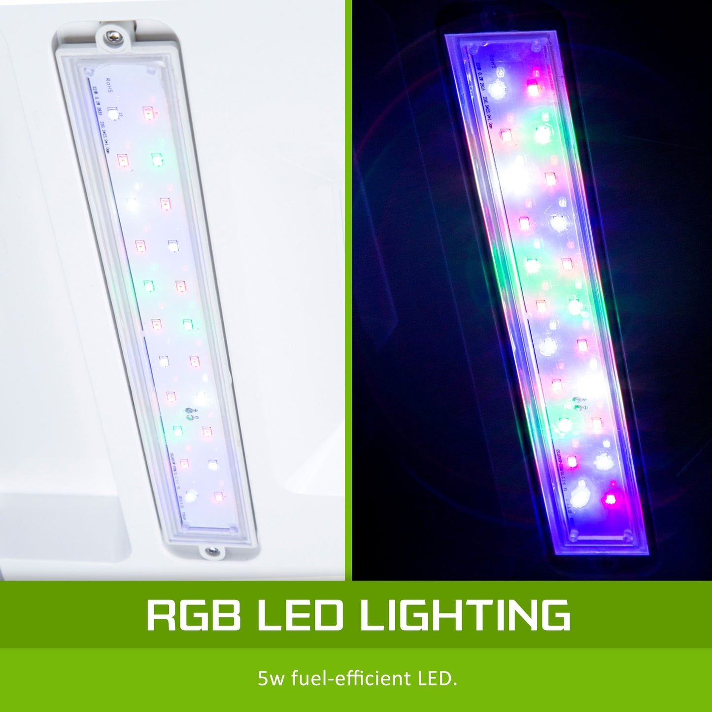 Aquarium Curved Glass RGB LED Fish Tank Set Filter Pump 30L - view 9