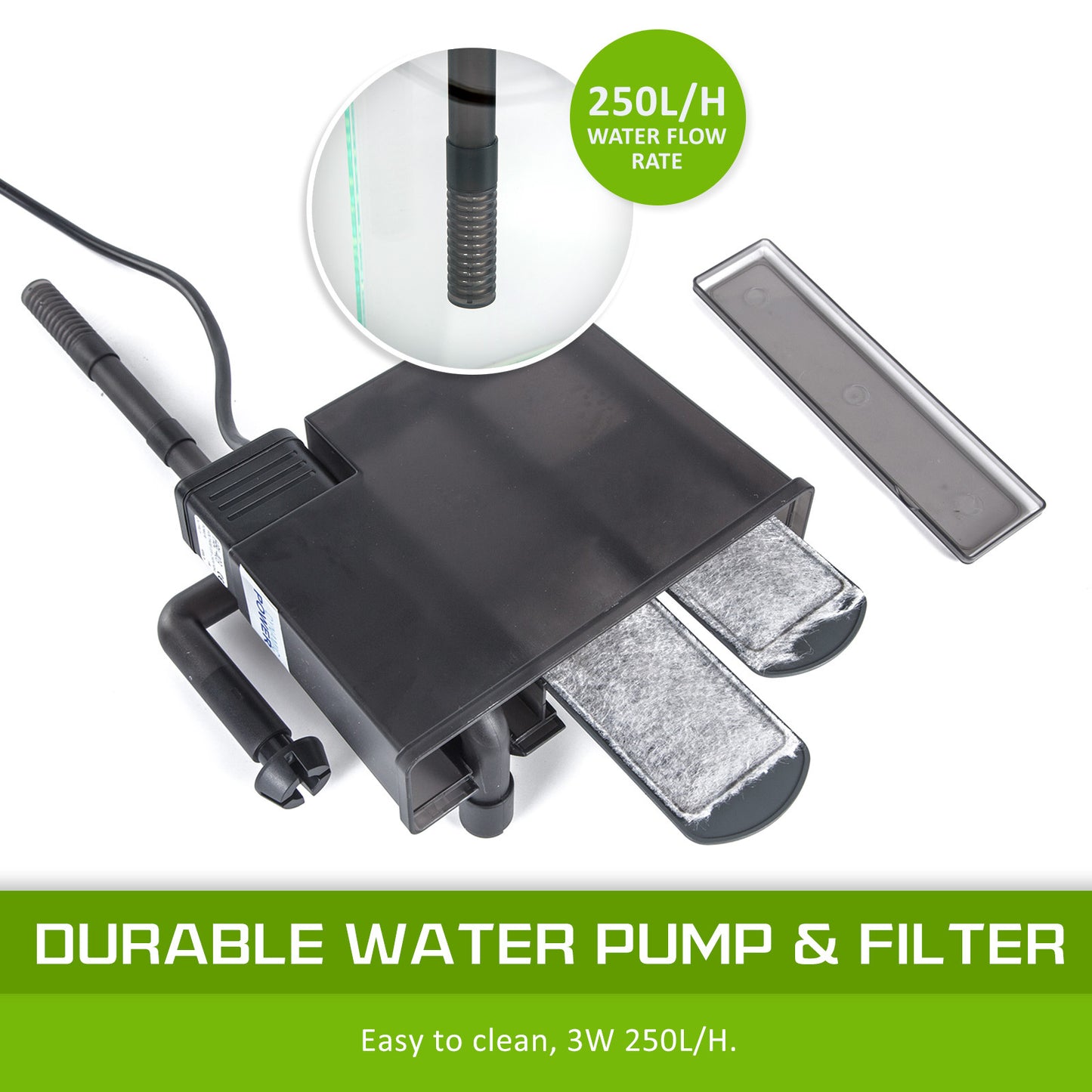 Aquarium Starfire Glass Fish Tank Set Filter Pump 39L - view 8