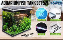 Aquarium Curved Glass RGB LED Fish Tank Set Filter Pump 52L - view 2