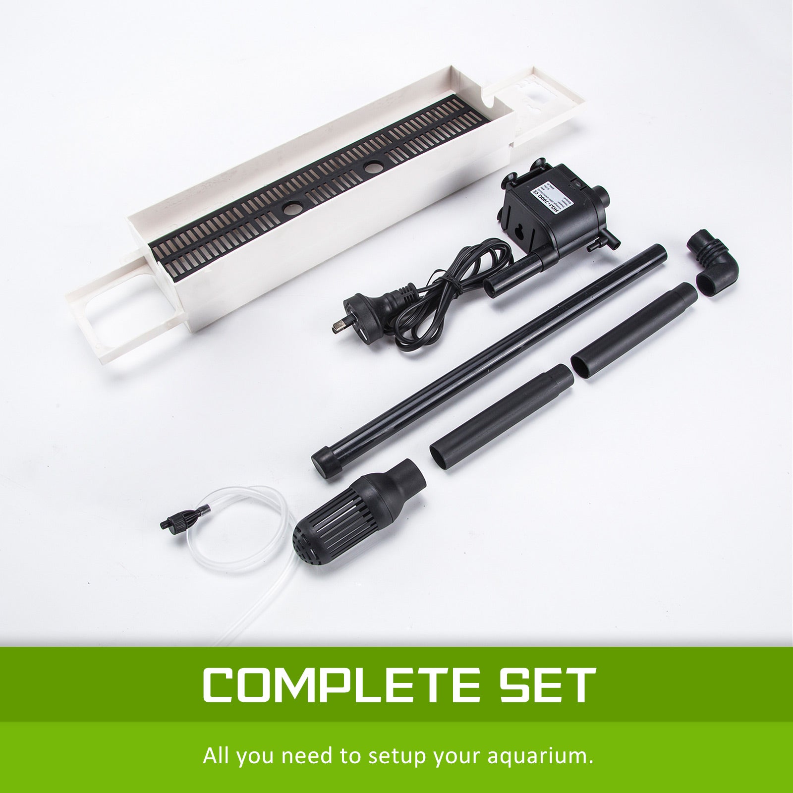 Aquarium Curved Glass RGB LED Fish Tank Set Filter Pump 52L - view 10