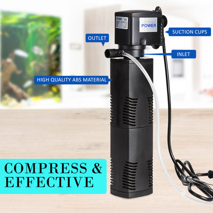 Aquarium Submersible Filter Pond Pump 1200L/H 22W 1.6m - view 4